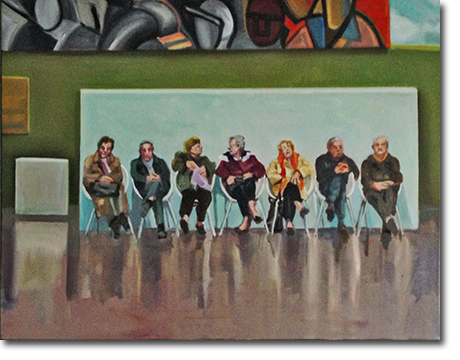 Large Oil On Canvas - 7 Waiting