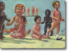Small Oil Painting - Plastic Kids Circus
